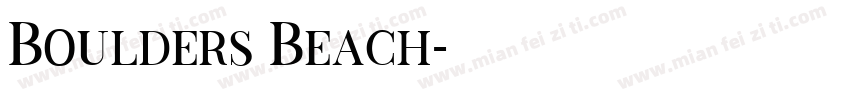 Boulders Beach字体转换